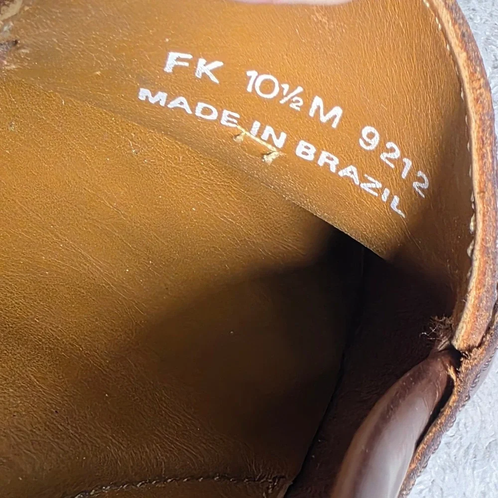 VTG Bass Tassel Loafers Brown Leather Kiltie Moc Toe Mens 10.5 M Excellent